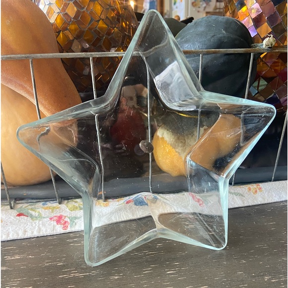 Vintage Accents Vintage Clear Glass Star Candy Dish Container
